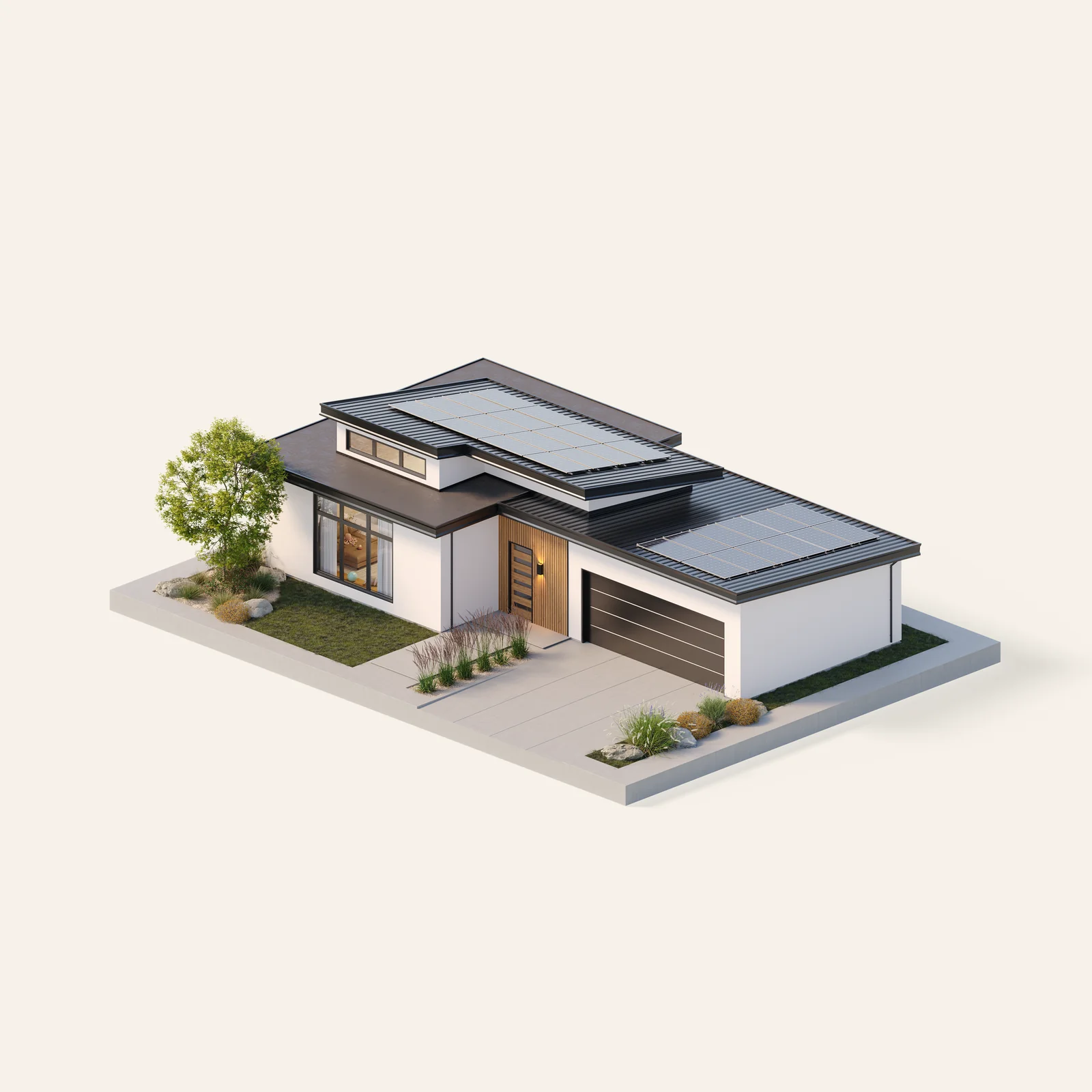 A finished house on a neutral ground